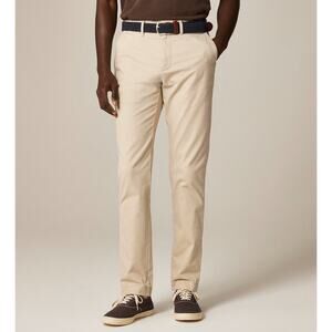 J.Crew 770 Straight-fit Stretch Chino Pants 33x32 Khaki Flat Front Twill Zip Fly